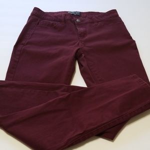 WAX JEAN - BURGUNDY SKINNY JEAN size 11